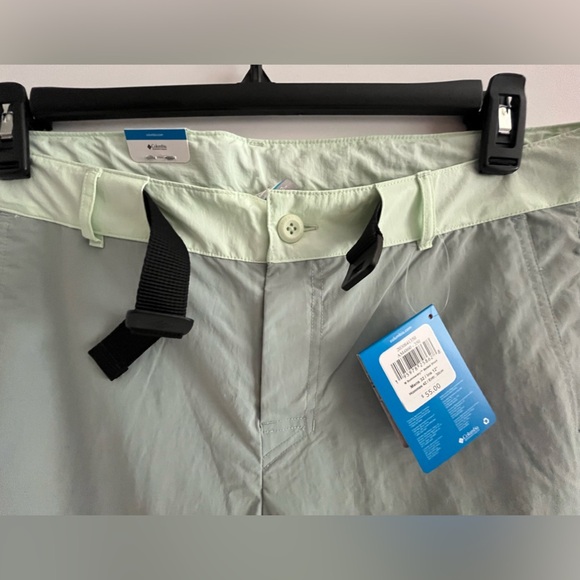 Columbia Summerdry Unlined WaterRepellent ColorBlock Adjustable Belt Nylon Short - Picture 6 of 12